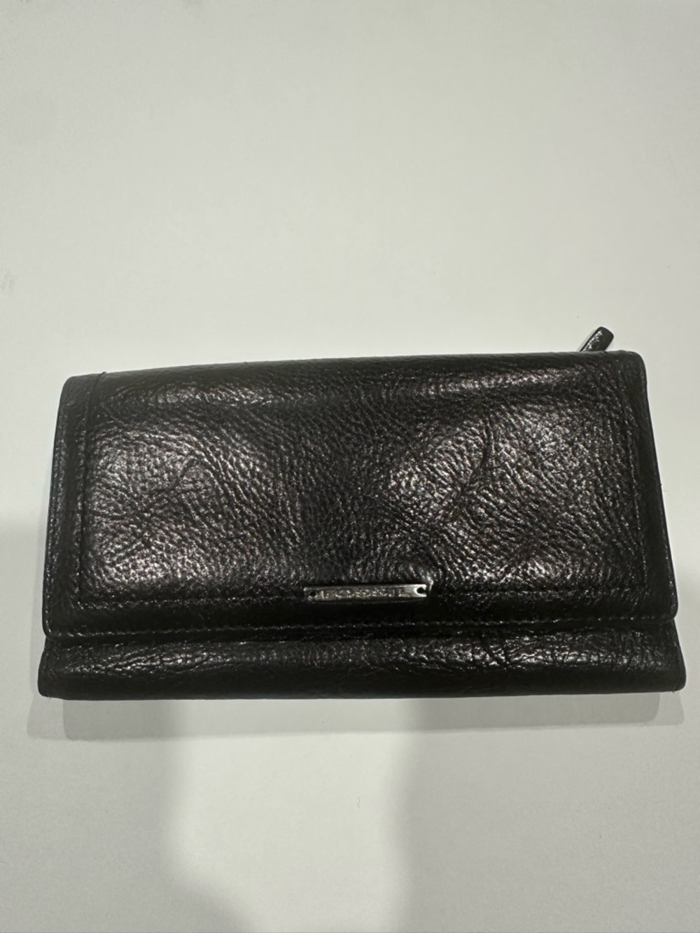 Fossil Black Leather Trifold Wallet